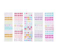 Toyvian 5 Hojas Pegatinas de Colores Acrílicos de Gemas de Imitación Color Aleatorio Multiusos Alto Brillo para Manualidades Ideales para Fiestas en Casa y Decoración Artesanal