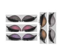 Toyvian 5 Pares Pegatinas Adhesivas para Pestañas Postizas con Sombra de Ojos, Aplicación Rápida y Cómoda, Material Pvc, Diseño Compacto Adecuado para Fiestas y Salidas Largas