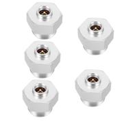 Toyvian 5 Piezas Adaptador de Conector de Cilindro de Gas Tanque Adaptador de Botella cámping Exterior convertidor de Horno al Aire Suministro al Aire 6061 Aluminio
