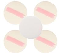 Toyvian 5 Piezas Borla para Polvos Corporales Rosa Cinta de Terciopelo, Portátil y Fácil de Llevar, Adecuado para Maquillaje Cómodo y Polvos Decorativos en Highlighter y Corrector