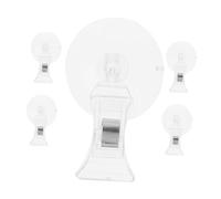 Toyvian 5 Piezas Clip Ventosa para Pecera con Cabeza Giratoria Soporte para Comida de Peces y Plantas Acuáticas Sujeción Fuerte y Transparente para Mantenimiento de Acuarios