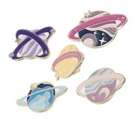 Toyvian 5 piezas Conjunto de Pins Esmalte con Diseño de Planetas Broches Estilo Vintage para Solapas Accesorios Moda Mujer para Ropa y Mochilas Aesthetic