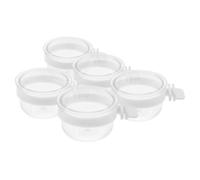 Toyvian 5 Piezas Cuencos Transparentes Desmontables para Alimentación y Agua de Loros Comedero Colgante Práctico para Jaulas Fácil Limpieza y Recambio Dispensador de Agua Reutilizable