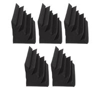 Toyvian 5 Piezas de Espuma Acústica Absorbente de Sonido Antiflama para Trampas de Graves de Esquina 12x12x24 Cm Negra, Cuña Insonorizada para Estudio, Grabación y Sala de Control
