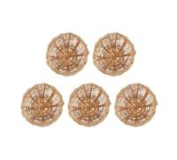 Toyvian 5 Piezas Nido de Cría de Aves, Nidos de Pájaros para Jaulas de Pájaros, Hecho a Mano, Ventilación de Aire, Bambú, con Gancho, para Canarios y Agapornis, Aves Jóvenes