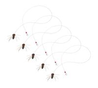 Toyvian 5 Piezas Recambios de Insectos Realistas para Juguete Interactivo de Gato, 5 Cabezas de Plástico en Forma de Insecto para Entretenimiento Interior y Juego Gatitos