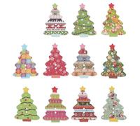 Toyvian 50 Adornos Colgantes de Madera para Decoración Navideña, Discos Redondos Vintage y Rústicos, Fáciles de Usar para Manualidades DIY en Navidad Color Aleatorio