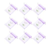 Toyvian 50 Bolsitas Vacías de Organza Cordón para Lavanda, Bolsas Pequeñas de Malla Transpirable Color Lavanda Clara, Tamaño Pequeño para 5g, Ideales para Armarios y Cajones,