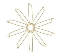 Toyvian 50 Imperdibles Metálicos en Forma de P, Pines de Base de Insignia de Metal 45 Mm sin Cobre, para Fabricación de Insignias y Manualidades, Cierre de Seguridad Resistente, Paquete