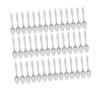 Toyvian 50 Piezas Cucharas para Periquitos Acero Inoxidable Ergonomía para Crías y Herramienta de Cuidado Manual para Aves Exóticas Fácil Limpieza y Portátil para y Dueños