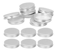 Toyvian 50 piezas Tapas de Aluminio para Botellas Tapas Roscadas Pequeñas para Frascos y Vasos de Jugo Recipientes de Cocina Reutilizables y Portátiles Tapones Herméticos
