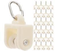 Toyvian 50 Piezas Unidades Poleas de Acero Inoxidable para Riel de Cortina Curva Rodillos Deslizantes Silenciosos Accesorios para Cortinas el Hogar Alta Resistencia y Capacidad de Carga