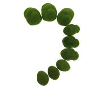 Toyvian 50 Unidades Rocas de Musgo Artificiales Realistas para Micro Paisaje Apariencia Natural, Material de Flor de Seda, Fácil de Usar para Decoración de Balcones y Paredes Verdes