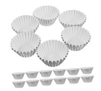Toyvian 500 piezas Unidades Mini Moldes para Cupcakes de Papel Aluminio Plateado Grueso Envoltorios Resistentes para Magdalenas y Postres Pequeños para Fiestas y Repostería