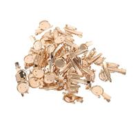 Toyvian 50piezas Clip Tipo Pinza Hecho Mano Base para Broches Redonda de Accesorio para Broches Bandeja para Alfileres con Cierres para Manualidades y Proyectos de Bricolaje