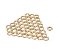 Toyvian 50piezas Tuercas De Aleación De Zinc Para Jack De Guitarra Diámetro Color Dorado Reemplazo Para Instrumentos Musicales