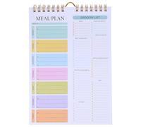 Toyvian 52 Hojas Cuaderno de Planificación de Comidas Semanal, Cuaderno de Lista de Compras, A5, Papel, 52 Hojas, Espiral, sin Fecha, para Oficina y Meal Prep