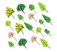 Toyvian 55 Árboles Miniatura para Paisajes Arquitectónicos y Jardines Plástico Resistente Mezcla de 3-7 CM Set de 55 Piezas para Dioramas y Manualidades