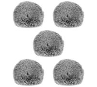 Toyvian 5piezas Cubierta De Micrófono Antiviento Furry Parabrisas De Alta Elasticidad y Confort Compatible Diversos Modelos De Micrófono Protección Contra Ruido Ambiental y Daños Para