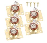 Toyvian 5piezas Tapas del Enchufe para Guitarra Electrica Cuadradas Rebaje Doradas para Conector de Clavija de Guitarra Placa de Salida de Conector para Escenario de Estudio