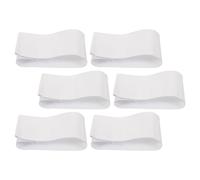 Toyvian 6 Brazaletes de Capitán de Fútbol Blancos Ajustables, Banda Deportiva Elástica para Brazo, Insignia Protectora para Equipos de Fútbol y Baloncesto, 6 Piezas para Uso en