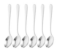 Toyvian 6 Cucharas Sopera de Acero Inoxidable 6 Piezas, Cucharas de Sopa Domésticas Multiusos para Cocina y Comedor, Utensilios de Cocina Resistentes y Aptas para Sopas y Arroces
