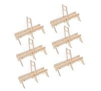 Toyvian 6 Juegos de Puente de Madera Proyecto Stem DIY con Diseño Único para Aprendizaje Multidisciplinario Física y Matemáticas