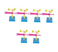Toyvian 6 Juegos Veleta De Viento Anemómetro Veleta De Montaje Polvo Veleta De Bricolaje Juguete Cerebral Veletas para Cobertizos Pequeña Producción De Madera Alumno El Plastico