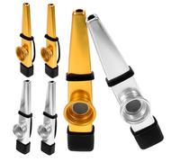 Toyvian 6 Kazoos De Metal Pequeños Instrumento Musical Para Guitarra y Ukelele Kazoo De Práctica Para Adultos