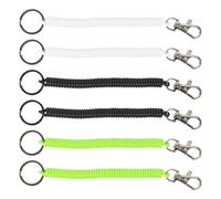 Toyvian 6 Llaveros Elásticos para Llaves Cuerda Antiperdida y Material de Aleación de Aluminio, Pulseras para Mujer y Niños, Ideales para Uso en Exteriores y Ocasiones Color Aleatorio