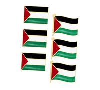 Toyvian 6 piezas Broches Bandera Palestina con Diseño Distintivo Accesorios para Hombre Metálicas para Ropa Pin Esmaltado para Prendas y Mochilas Decoración Patriótica Versátil