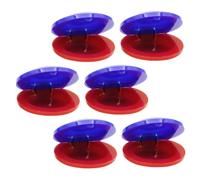 Toyvian 6 Piezas Castañuelas Musicales para Juguetes Educativos de Música Temprana Rojo y Azul Herramientas Didácticas para Aprendizaje Infantil