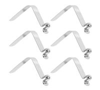 Toyvian 6 Piezas Clips de Resorte de Doble Botón para Kayak y Pala, Acero de Manganeso, Plata, Sujeción Segura, Resistente la Corrosión, Ajuste para Postes de Tienda de Campaña y Palas
