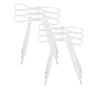 Toyvian 6 piezas Cordones Planos Blancos Cordones Deportivos de Resistentes para Zapatillas de Running y Calzado Casual Unisex