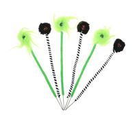 Toyvian 6 Piezas Halloween Eyeball Floral Picks Plush Sandworm Stems Monster Centerpiece Sticks For DIY Wreaths Vase Fillers Haunted House Decor