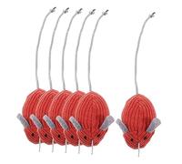 Toyvian 6 Piezas Juguete de Hierba gatera Juguete Interactivo para Gatos Suave ratón gatillo Hola Juguetes para Gatos para Gatos Interiores Juguetes de Gatos Ratones Felpa