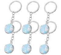 Toyvian 6 Piezas llavero globo vistoso fiesta chico keychains encanto del llavero Fabricante Cadena de claves para la mochila llaveros de globo colgante Aleación de zinc