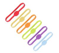 Toyvian 6 Piezas Marcadores de Copas de Vino de Silicona Fácil de Colocar Banda Identificadora Colorida para Fiestas y Cócteles, Previene Confusiones en Bebidas