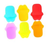 Toyvian 6 Piezas Marcadores de Copas de Vino Reutilizables de Silicona Forma de Lengua Identificadores Portátiles para Fiesta y Reunión de Seguro y Ligero para Bares y Hogares