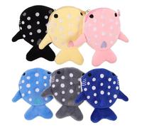 Toyvian 6 Piezas Monedero Pequeño de Peluche con Forma de Tiburón, Bolsa con Cremallera Fácil Acceso y Almacenamiento de Monedas, Adecuado para Colgar en Mochila