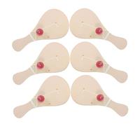 Toyvian 6 Piezas Paletas de Madera para Pintar con Pelota Juguetes de Graffiti para la Imaginación Interacción Familiar Actividades de Pintura Creativa Desarrollo Artístico y Habilidades