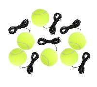 Toyvian 6 Piezas Pelota de Tenis con Cuerda para Entrenamiento Individual Portátil de Unidades para Práctica Casa o Exterior Equipo Resistente para Mejorar Rebote y Técnica