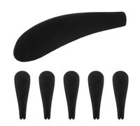 Toyvian 6 Piezas Percha de Ropa Antideslizante Soporte de Hombro Ancho de Terciopelo Negro, Almohadilla Acolchada de 0,2 Pulgadas, Accesorio para Armario, Hogar, Hotel y Dormitorio,