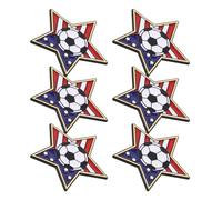 Toyvian 6 Piezas Pin de Solapa con Bandera de Ee Uu Forma de Estrella para Fútbol Broches Patrióticos para Fans Accesorios para Fiesta y Recuerdos de Torneos de Soccer