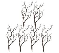 Toyvian 6 Piezas Ramas de Asta Artificiales, Rama de Árbol Artificial Forma de Asta Falsa, Plástico Marrón, Realistas, No se Marchitan, No Necesitan Sol ni Fertilizante, para Fiesta