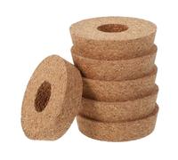 Toyvian 6 Piezas Tapas de Corcho para Jarrón de con Agujero Central Reemplazos para Macetas Hidropónicas y Terrarios Tapas Resistentes para Contenedores de Plantas Aéreas