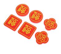 Toyvian 6 Piezas Tope de Puerta Autoadhesivo de PVC Rojo, Floral | Protector de Pared Flexible, Reducción de Ruido, Detrás del Pomo y Borde de Mesa