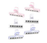 Toyvian 6 Pinzas Para Atril: Pinzas Ligeras De Acrílico Transparente Para Partituras De Piano. Sujetapáginas Transparentes Para Estudiantes Y Músicos.