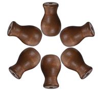 Toyvian 6 Pomos de Madera Marrón para Persianas, Piezas de Repuesto para Cortinas, Perillas para Tirador de Cordón, Accesorio Decorativo para Estores y Cortinas de Interior