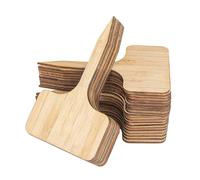 Toyvian 60 Piezas Etiquetas de Madera para Jardín Marcadores de Plantas para Jardinería Etiquetas Prácticas para Macetas y Huertos para Decoración de Plantas Interiores y Exteriores